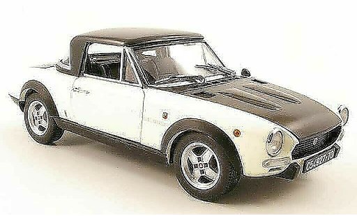 Fiat 124 Sport Spider 1/18 Sun Star csa blanco/mat noir 1972 coche miniatura