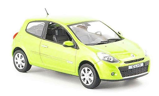Renault Clio Base 1/43 Norev verde 2009 coche miniatura