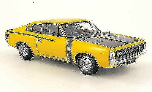 Chrysler Charger Coupe 1/18 Autoart e49 amarillo coche miniatura