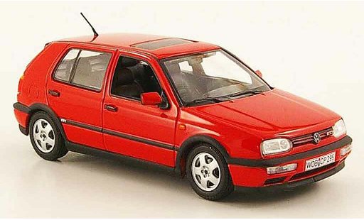 Volkswagen Golf GTI 1/43 Minichamps rojo 1993 coche miniatura