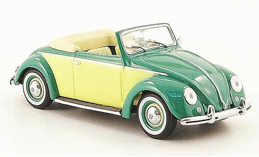 Volkswagen Coccinelle Cabriolet 1/43 Minichamps hebmuller verde amarillo 1949 coche miniatura