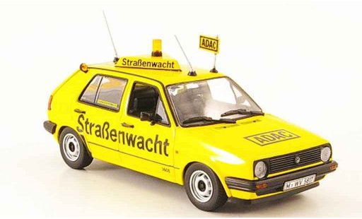 Volkswagen Golf Base 1/43 Minichamps amarillo adac 1985 coche miniatura