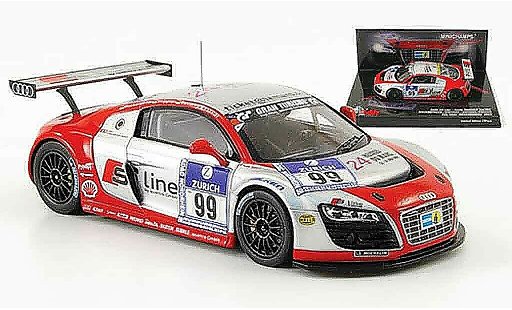 Audi R8 s tronic 1/43 Minichamps 2009 LMS No.99 Line 24h Nurburgring coche miniatura