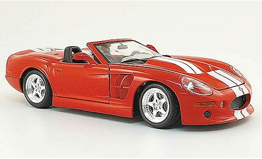 Shelby Series 1 Base 1/18 Maisto rojo blanco coche miniatura