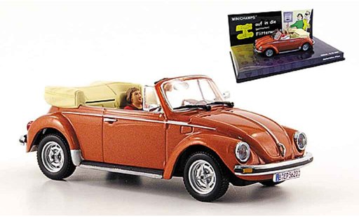 Volkswagen Coccinelle Cabriolet 1/43 Minichamps met marron angie y guido coche miniatura