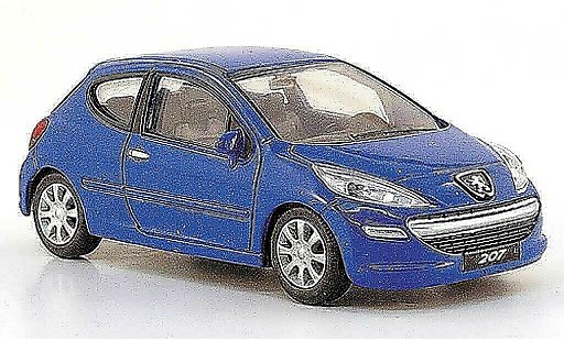 Peugeot 207 Base 1/43 Mondo Motors azul 3-turig coche miniatura