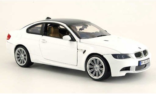 Bmw M3 coupe 1/18 Motormax E92 blanco techo carbonlook 2008 coche miniatura