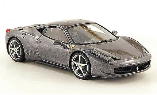 Ferrari 458 Italia 1/43 Look Smart gris 2009 coche miniatura