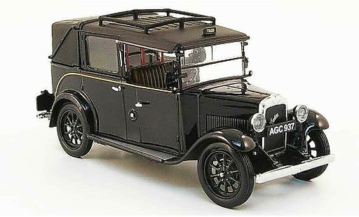 Austin Low Loader taxi 1/43 Oxford negro coche miniatura