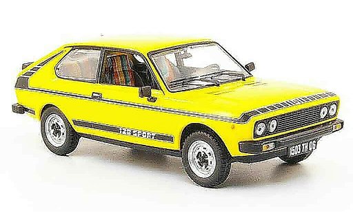 Fiat 128 Coupe Sport 1/43 Norev amarillo 1978 coche miniatura