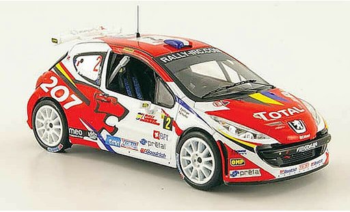 Peugeot 207 S2000 1/43 IXO No.2 Total ganador Rally Madeira 2008 coche miniatura