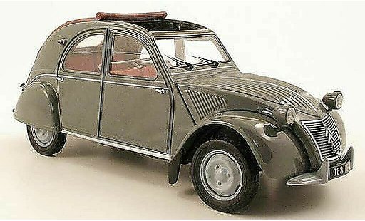 Citroen 2CV Berline 1/18 Norev azlp gris 1958 avec toit ouvrant coche miniatura