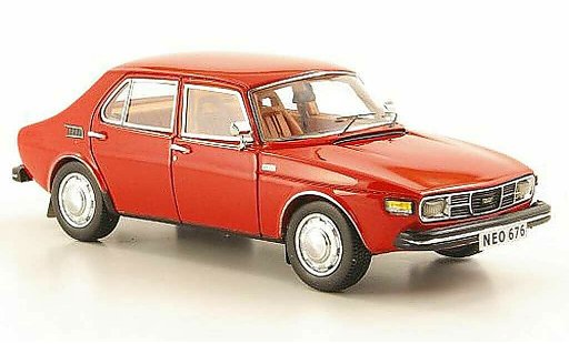 Saab 99 Base 1/43 Neo rojo coche miniatura