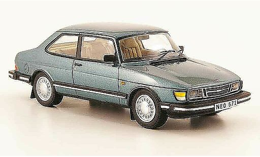 Saab 90 Base 1/43 Neo azul verde 1985 coche miniatura