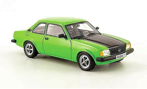 Opel Ascona B SR 1/43 Neo verde avec negroer haube 1980 coche miniatura