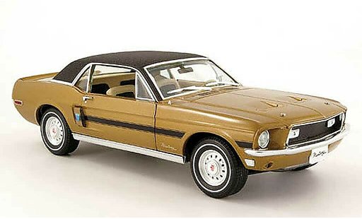 Ford Mustang GT 1/18 Greenlight or/negro high country special coche miniatura