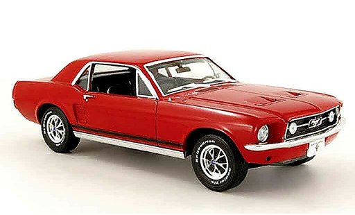 Ford Mustang Hardtop 1/18 Greenlight coupe rojo coche miniatura