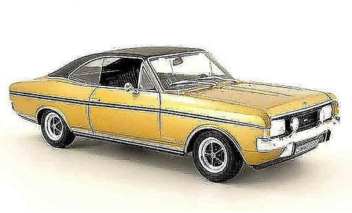 Opel Commodore A 1/18 Revell gs e or negro mcw sondermodell 1970 coche miniatura