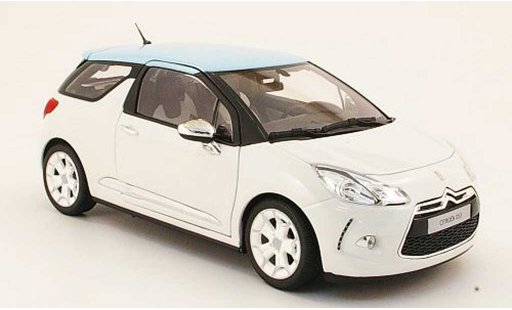 DS Automobiles DS3 Berline 1/18 Norev blanco/azul 2010 coche miniatura