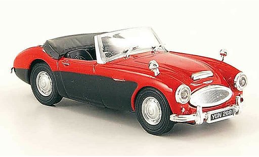 Austin Healey 100 /6 od bn6 1/43 Cararama rojo negro coche miniatura