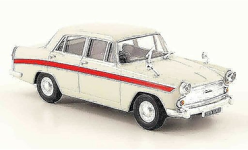 Austin A60 berline 1/43 Cararama Cambridge gris rojo coche miniatura