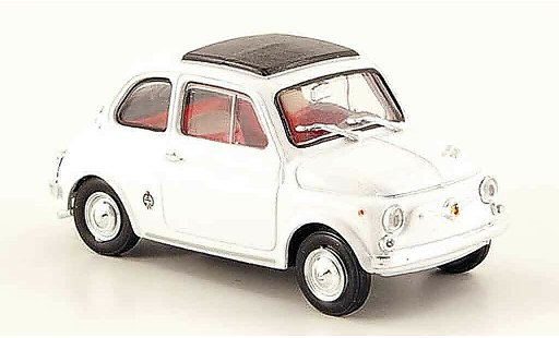 Fiat 595 Abarth 1/43 Brumm SS blanco 1965 coche miniatura