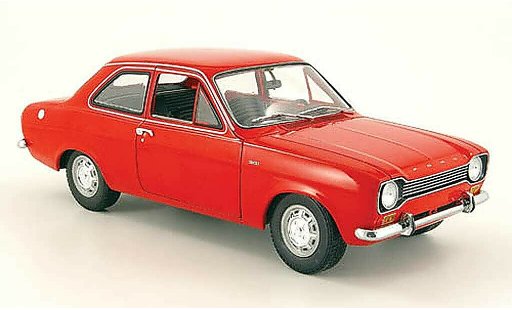 Ford Escort MK1 1/18 Minichamps rojo 1971 coche miniatura
