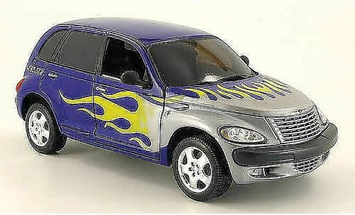 Chrysler PT Cruiser hatchback 1/18 Maisto azul gris con falmendesign coche miniatura