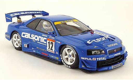 Nissan Skyline R34 1/18 Autoart JGTC gt-r no.12 calsonic k.hoshino 2002 coche miniatura