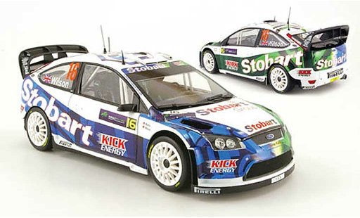Ford Focus RS WRC 1/18 Sun Star 08 no.16 stobart rallye irlande 2009 coche miniatura