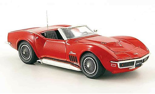 Chevrolet Corvette Convertible 1/43 Sun Star C3 427 Descapotable rojo 1968 coche miniatura