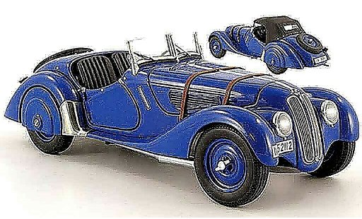 Bmw 328 roadster 1/18 Autoart 1938 azul coche miniatura