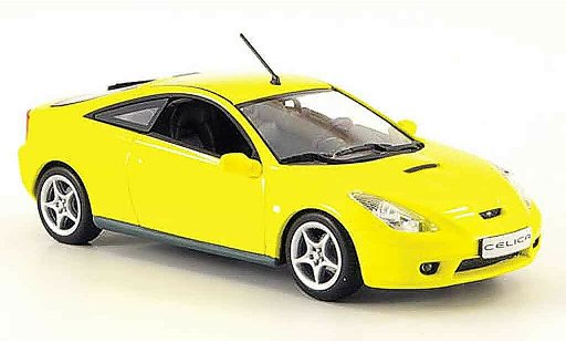 Toyota Celica 2000 1/43 Minichamps amarillo coche miniatura