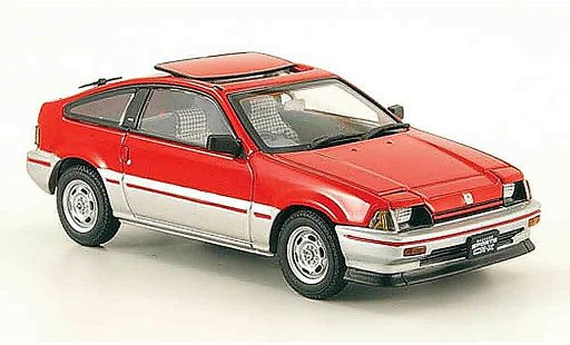 Honda CR-X Ballade 1/43 Ebbro 1.5i rojo gris metallisee 1983 coche miniatura