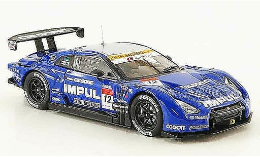 Nissan Skyline R35 1/43 Ebbro GT R No.12 Impul Calsonic SGT 500 Fuji 2009 coche miniatura