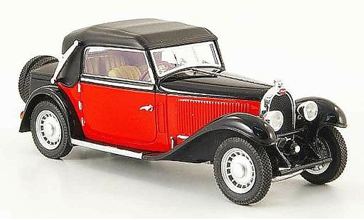 Bugatti 49 cabriolet 1/43 Luxcar rojo negro cerrado 1934 coche miniatura