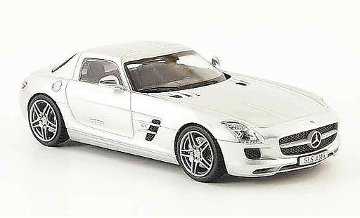 Mercedes SLS Coupe 1/43 Schuco AMG (C197) gris metallisee 2010 coche miniatura