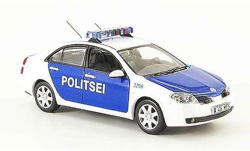 Nissan Primera Base 1/43 J Collection Politsei police Estland Linkslenker 2004 coche miniatura