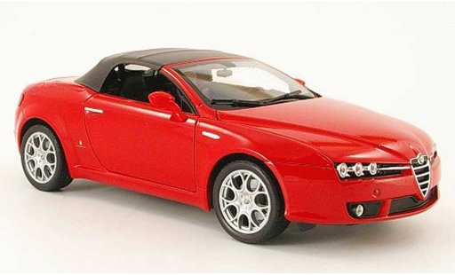 Alfa Romeo Spider veloce 1/18 Welly rojo capote coche miniatura