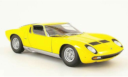 Lamborghini Miura SV 1/18 Welly amarillo 1971 coche miniatura