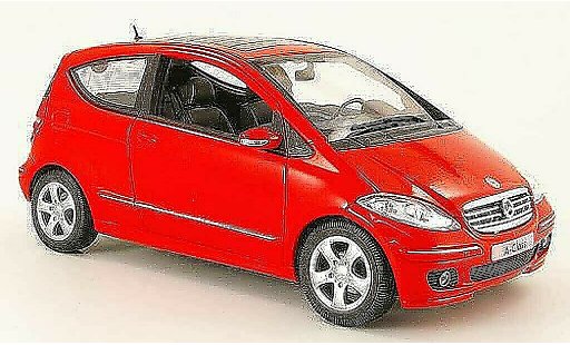 Mercedes Classe A Base 1/18 Welly 200 rojo 3 portes coche miniatura