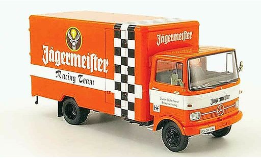 Mercedes LP 608 Kastenwagen 1/43 Schuco furgoneta Jagermeister Racing Team coche miniatura