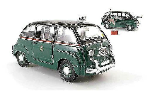 Fiat 600 Multipla 1/18 Mini Miniera taxi mailand sin techogepacktrager coche miniatura