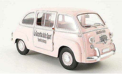 Fiat 600 Multipla 1/18 Mini Miniera gazetta dello sport coche miniatura