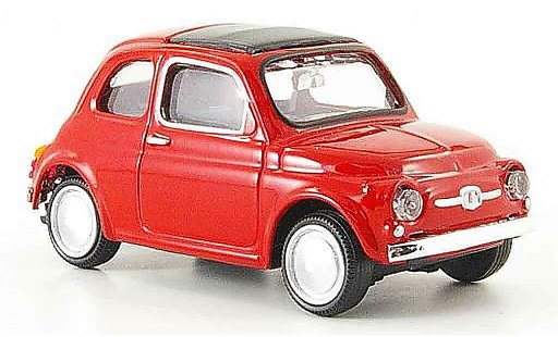 Fiat 500 R 1/43 Mondo Motors rojo 1957 coche miniatura