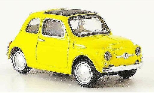 Fiat 500 Nuova 1/43 Mondo Motors amarillo 1957 coche miniatura