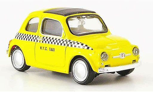 Fiat 500 Nuova 1/43 Mondo Motors N.Y.C. Taxi amarillo 1957 coche miniatura