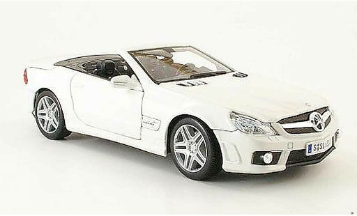 Mercedes Classe SL 63 1/18 Maisto amg blanco 2009 coche miniatura
