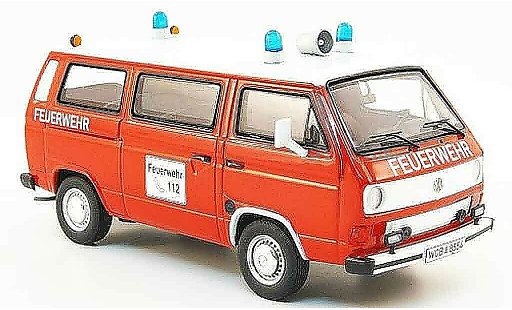 Volkswagen Combi B 1/43 Premium Cls t3b bus pompier rojo blanco coche miniatura