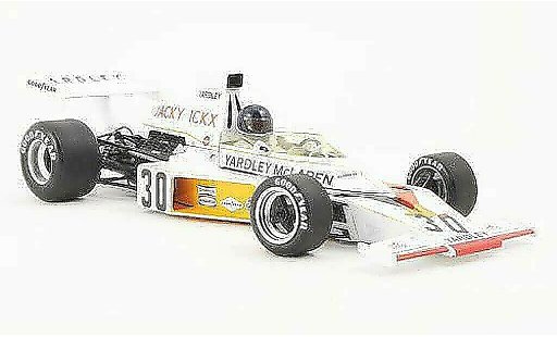 McLaren F1 Base 1/18 Minichamps Ford M23 No.30 Yardley J.Ickx GP Alemania coche miniatura
